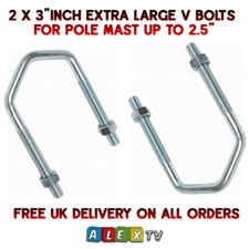 2 x U BOLT 3" V BOLT XL AERIAL