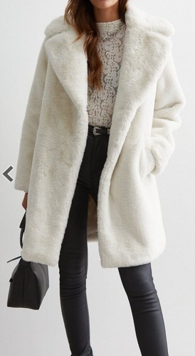 Ivory cream long faux fur - ivory,