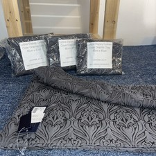 Cushion Cover 18 inch / 45 cm Curtains Voysey Graphite Grey Set Of 4