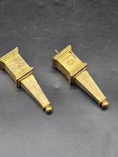 Pair Of 18th Century Georgian Clock Finials Continental Ormolu Decorated 7.5cm