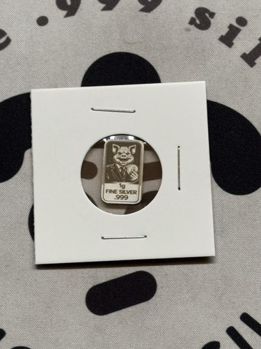 1gram 999 silver greedy pig - .999,