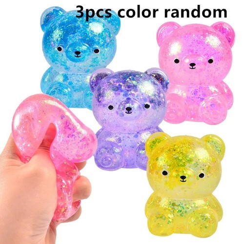 Bear toy squishys - toy, glitter
