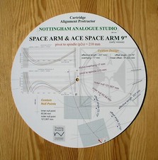Cartridge Protractor for Nottingham Analogue Studio Space/Ace Space 9" Tonearms