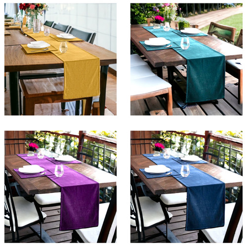 Velvet table runner - velvet,