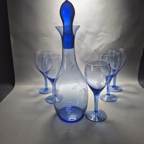 Vintage 1970s blue sherry wine - vintage,