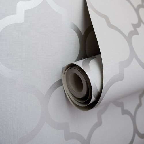 Grey silver trellis - trellis, wallpaper