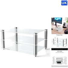 Elegant 2-Tier Acrylic HiFi Rack for Stylish Amplifier Storage - 3kg Capacity