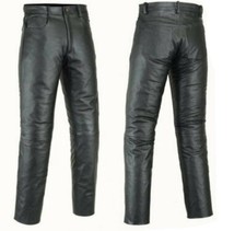 Mens black leather trousers - mens,