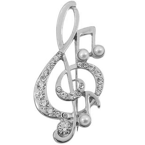Treble clef brooch music - brooch,