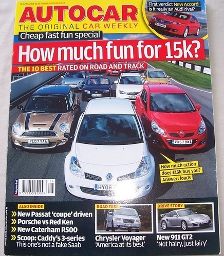 Autocar april 2008 porsche - autocar,