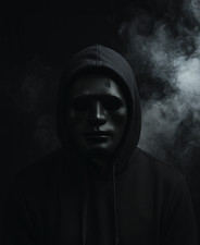 Halloween mask plain black - mask,
