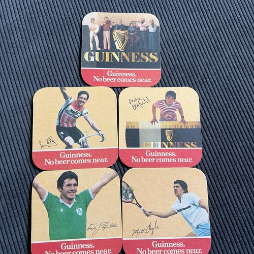 Vtg guinness beer mats 80s - mats,
