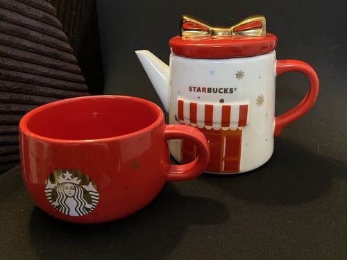 Starbucks christmas teapot and - starbucks,
