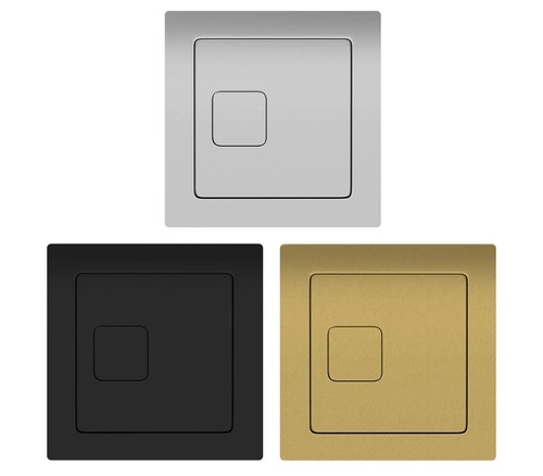 Square plate push button - button, cable