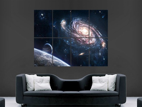 Earth space poster - poster, stars