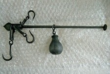 Antique Case Iron Butchers Hanging Beam Balance Scales Rare Victorian Era  L758