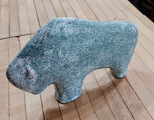 Speckled Green Ceramic Bison