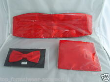 Mens RED Polyester Bow tie +
