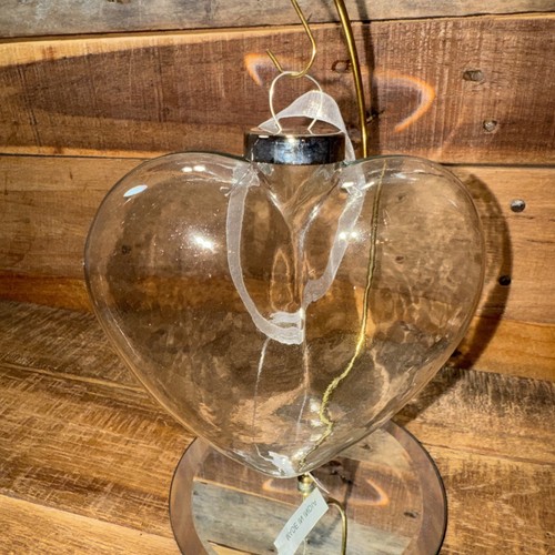 Clear puffed heart glass - clear,