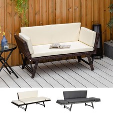 2 in 1 Rattan Folding Daybed
