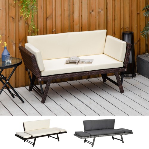 Rattan folding daybed - 1,