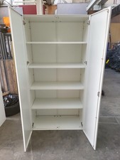 Large White Metal 197 Cm by 100 Cm Cabinets / 10 Available / Can Deliver In UK