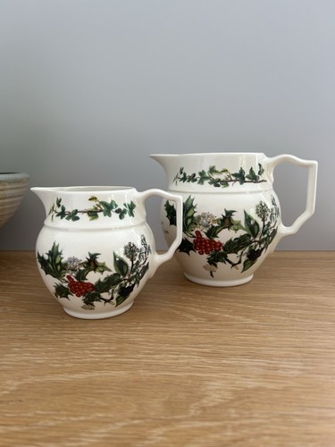 Portmeirion holly and ivy jugs - portmeirion,