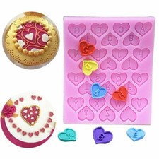 Silicone Hearts Letters Mould Cupcakes Fondant Cake Decorating Chocolates Sweets