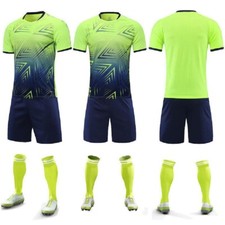 Kids Boys Girls Football Kits Soccer Training Suit Sportswear 3Piece set