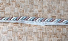 3.5m Pink/Blue/Cream Vintage Flanged Piping Cord Upholstery Edging trim furnitur