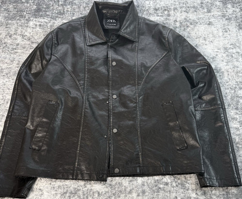 Zara men black faux - black,