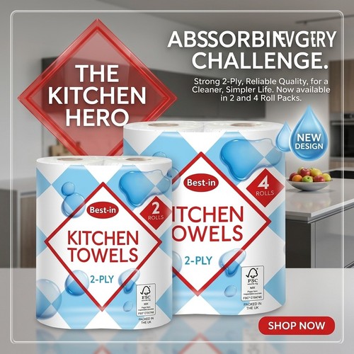Pack white kitchen roll - 2/4,