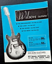 Wilson (WEM) Guitars Leaflet/Catalogue 1968