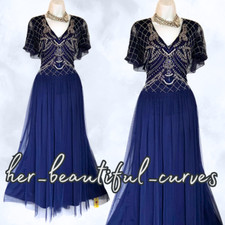 JOANNA HOPE SHIMMERED BEADED WEDDING EVENING  OCCASION PARTY DRESS SIZE 22 new