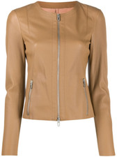 Tan Leather Jacket Women Biker