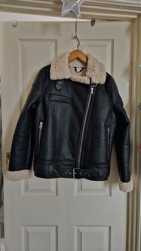 Topshop black faux - topshop,