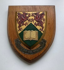 Aberystwyth University Wooden Oak Shield Wall Plaque
