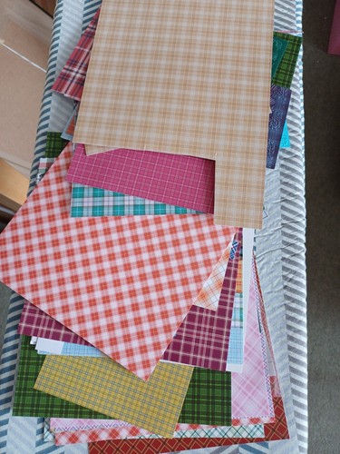 Job lot tartan card paper - tartan,