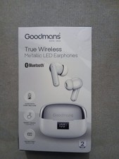 Goodmans True Wireless Bluetooth Earphones New Metallic LED 