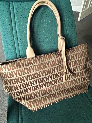 Dkny beige logo - beige, tote