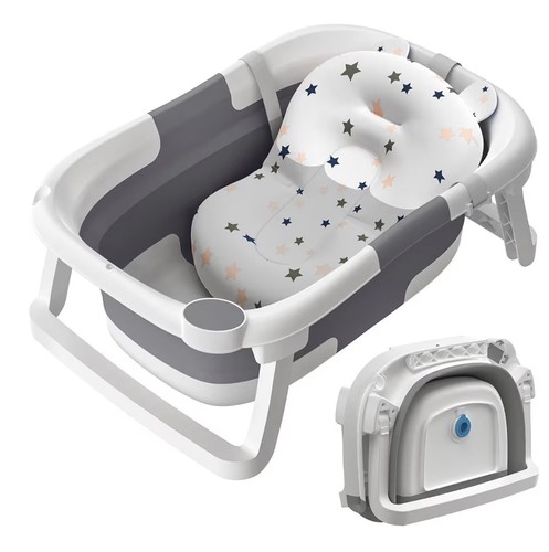 Foldable baby bath tub - foldable, cushion