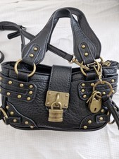 Black Leather Look Padlock