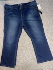 DG2 Diane Gilman Up Lifter Fit Solution Boot Cut Jeans Plus Size 24 Petite NEW