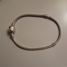 Charm snake silver colour bracelet in the style of Pandora size length 20cm
