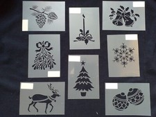 Stencil christmas card - card, a6