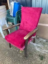 Mid Century Armchair Red