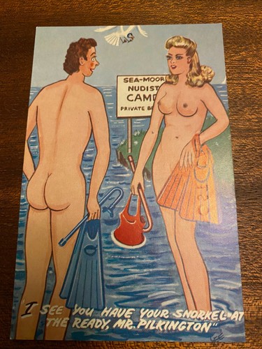 Postcard comedy risque vintage - postcard,