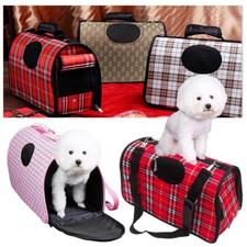   Pet Dog Cat Puppy Portable Travel Carry Carrier Tote Cage Bag Crates Kennel UK