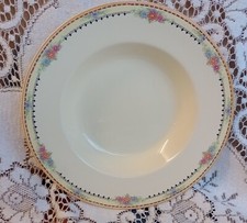 Vintage Burleigh Ware Soup Plates x 6 Balmoral Shape 1930s Art Deco