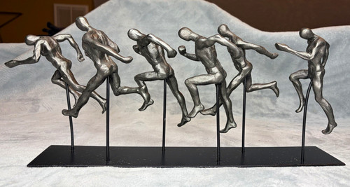 Modern metal runners sculpture - modern,